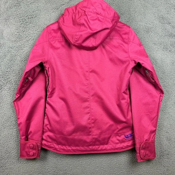 Burton Dryride Jet Set Snowboard Jacket Womens Medium Pink Insulated Hooded Ski - Picture 2 of 8